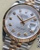 Rolex DateJust 36 126231 SS/RG VS Factory 1:1 Best Edition 904L Steel Silver Textured Diamonds Dial