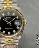 Rolex DateJust 36 126233 Clean Factory 1:1 Best Edition 904L Steel Black Diamonds Dial