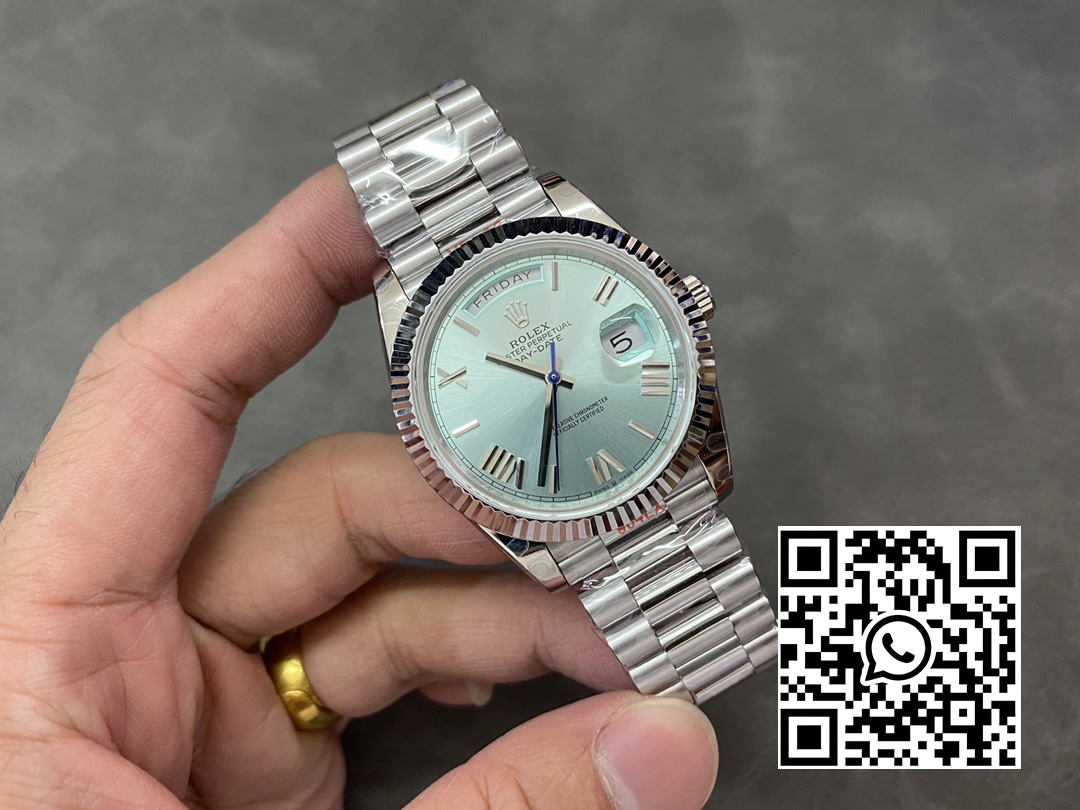 Rolex DayDate 228396 40mm GM Factory 1:1 Best Edition Ice Blue Dial