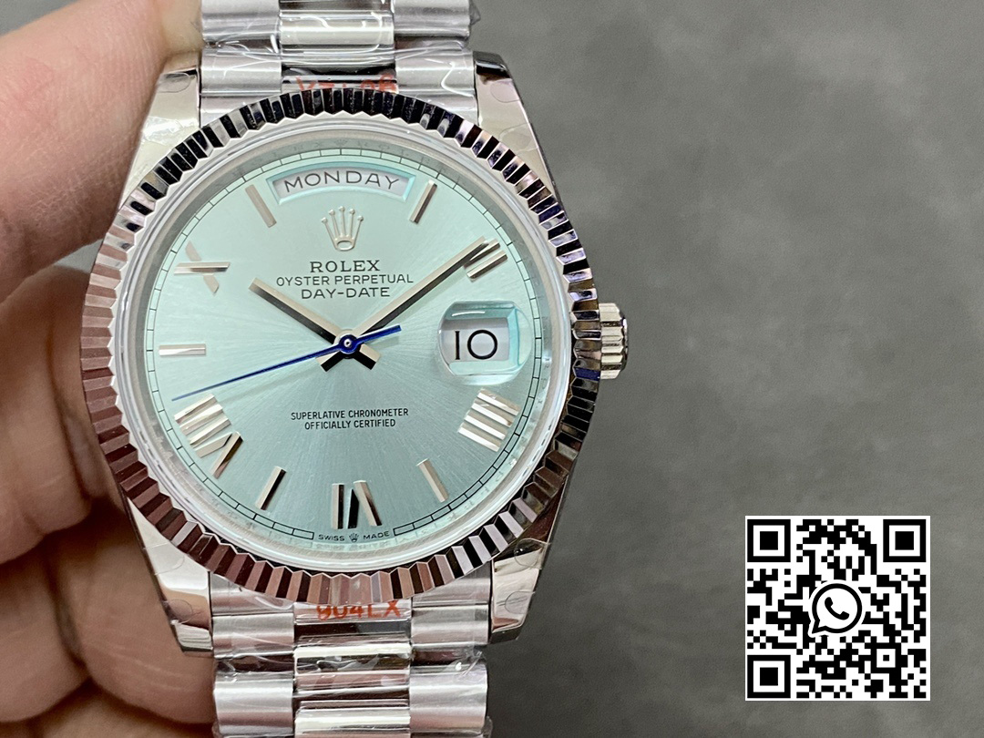 Rolex DayDate 228396 40mm GM Factory 1:1 Best Edition Ice Blue Dial