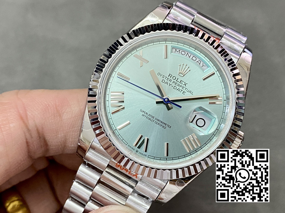 Rolex DayDate 228396 40mm GM Factory 1:1 Best Edition Ice Blue Dial