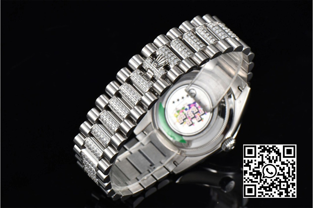 Rolex DayDate 36 SS CSF Best Edition Rome diamonds Pink Dial