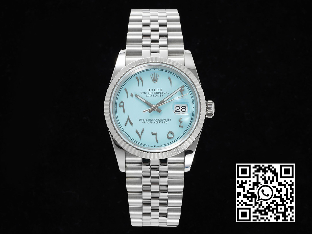 Rolex DayDate 36 SS CSF Best Edition Rome diamonds Turquoise Dial