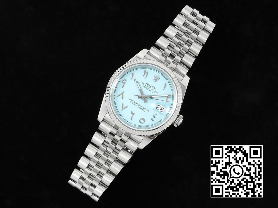 Rolex DayDate 36 SS CSF Best Edition Rome diamonds Turquoise Dial