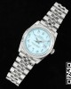 Rolex DayDate 36 SS CSF Best Edition Rome diamonds Turquoise Dial