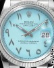 Rolex DayDate 36 SS CSF Best Edition Rome diamonds Turquoise Dial