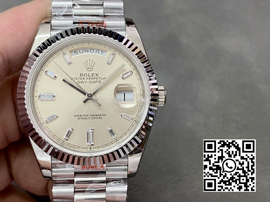 Rolex DayDate 228236 40mm GM Factory 1:1 Best Edition Silvery Dial