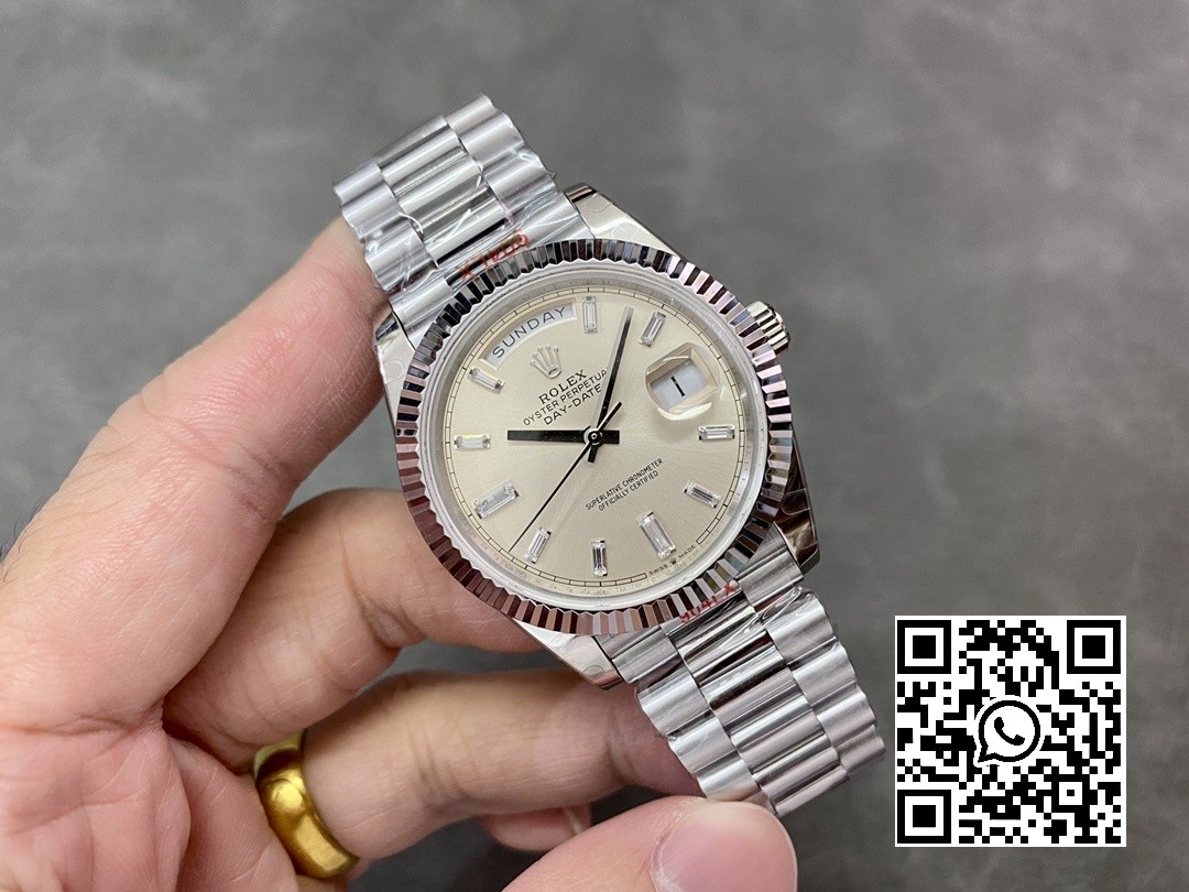 Rolex DayDate 228236 40mm GM Factory 1:1 Best Edition Silvery Dial