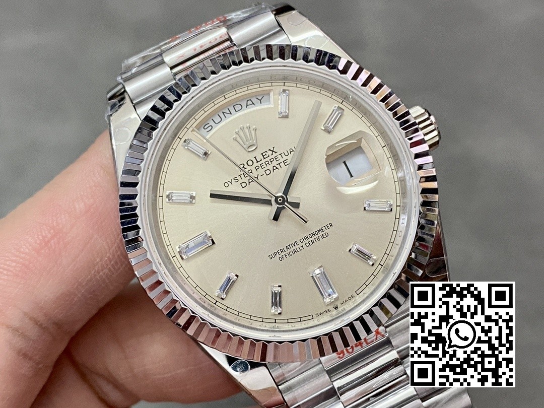 Rolex DayDate 228236 40mm GM Factory 1:1 Best Edition Silvery Dial