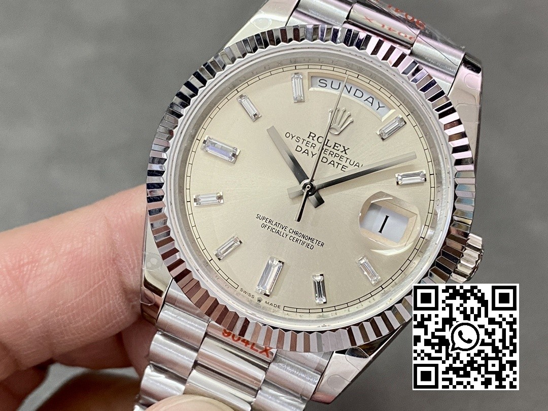 Rolex DayDate 228236 40mm GM Factory 1:1 Best Edition Silvery Dial