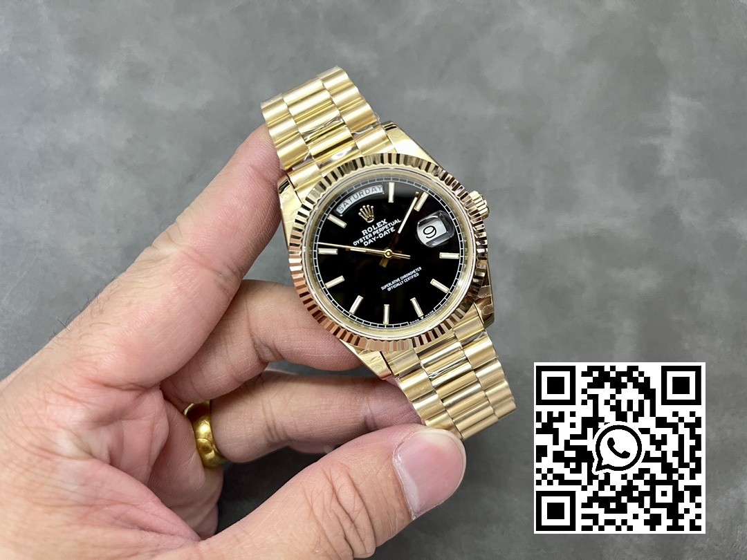 Rolex DayDate 228238 40mm YG GM Factory 1:1 Best Edition Black Dial