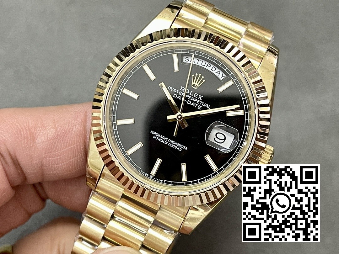 Rolex DayDate 228238 40mm YG GM Factory 1:1 Best Edition Black Dial