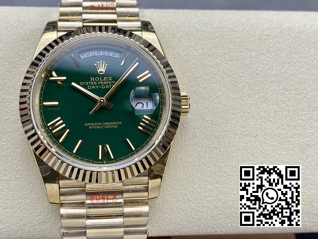 Rolex DayDate 228238 40mm YG GM Factory 1:1 Best Edition Green Dial