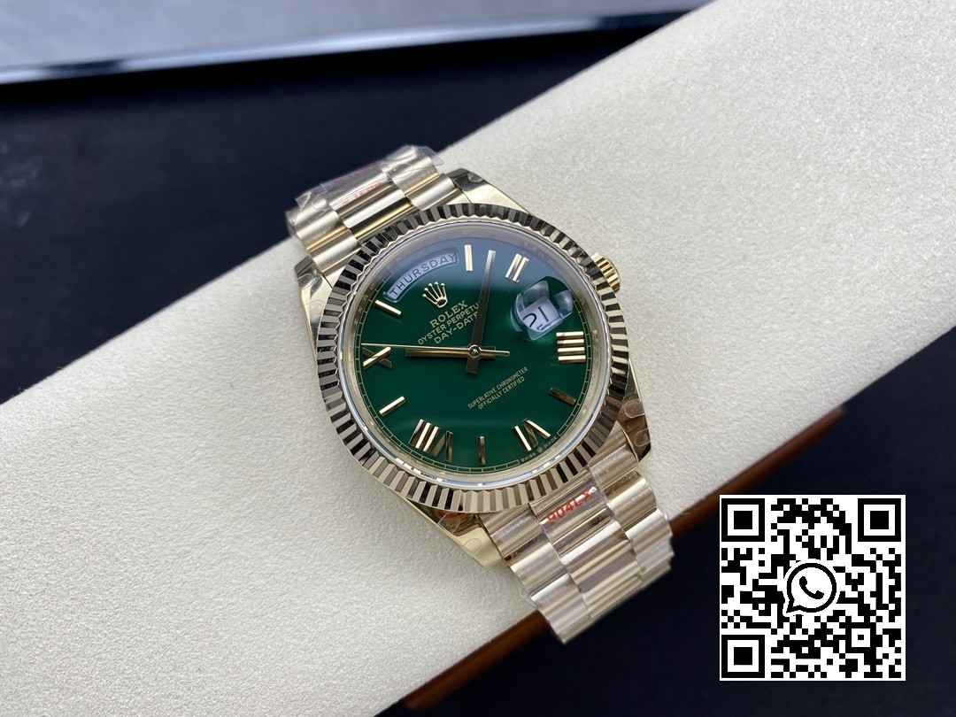 Rolex DayDate 228238 40mm YG GM Factory 1:1 Best Edition Green Dial