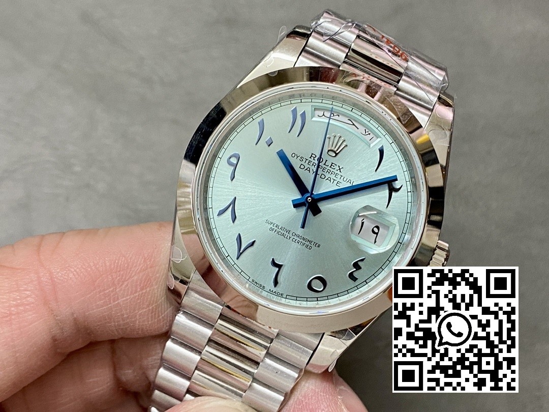 Rolex DayDate 228206 40mm GM Factory 1:1 Best Edition Ice Blue Dial