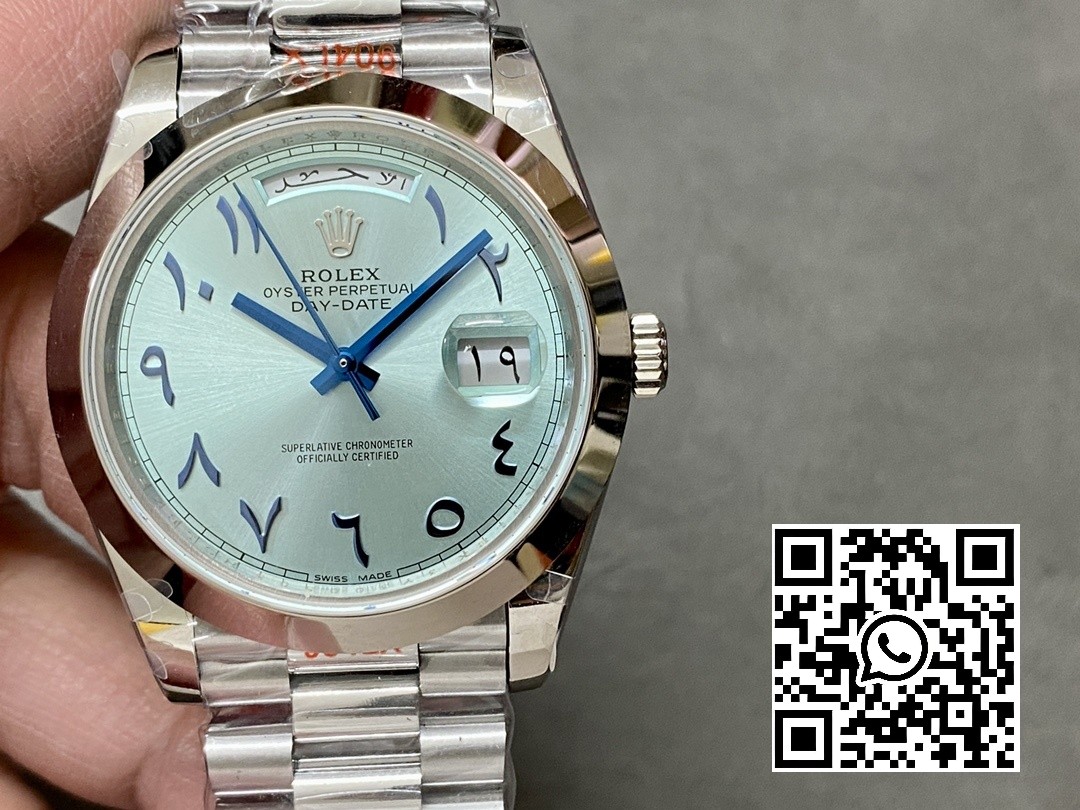 Rolex DayDate 228206 40mm GM Factory 1:1 Best Edition Ice Blue Dial