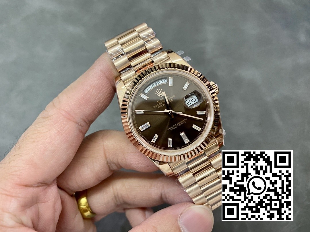 Rolex DayDate 228235 40mm RG GM Factory 1:1 Best Edition Brown Dial