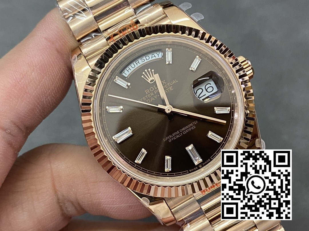 Rolex DayDate 228235 40mm RG GM Factory 1:1 Best Edition Brown Dial