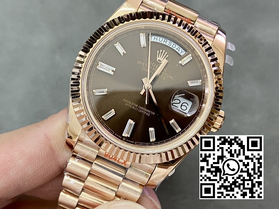 Rolex DayDate 228235 40mm RG GM Factory 1:1 Best Edition Brown Dial