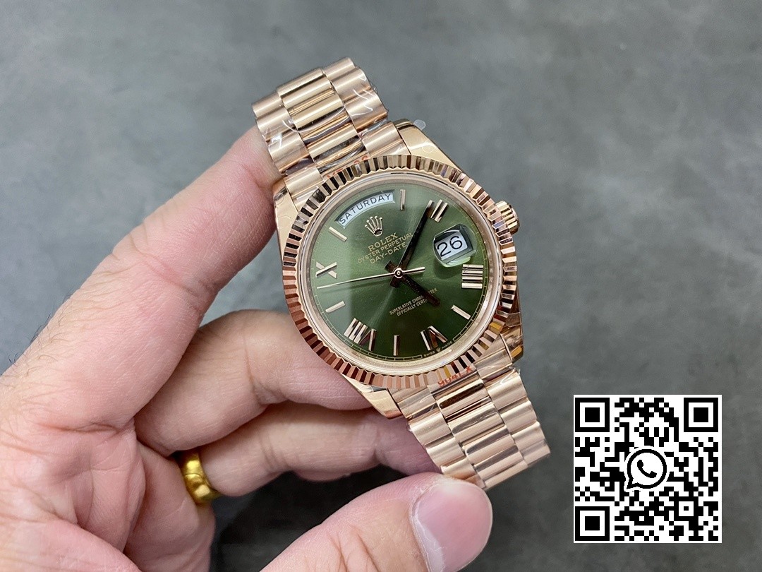 Rolex DayDate 228235 40mm RG GM Factory 1:1 Best Edition Green Dial