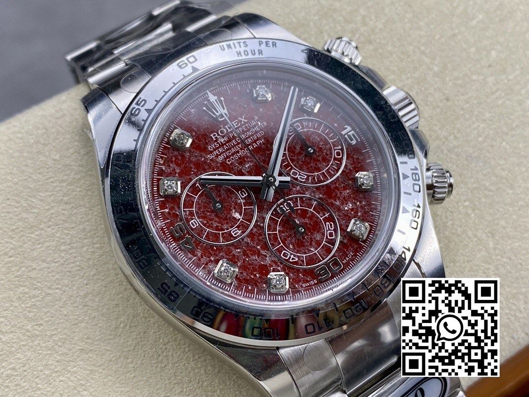 Rolex Daytona 116509 Clean Factory 1:1 Best Edition 904L SS Case and Bracelet Red Sodalite Dial