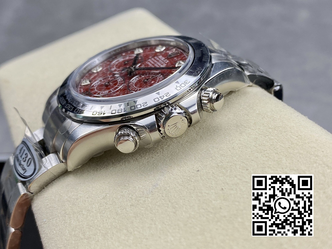 Rolex Daytona 116509 Clean Factory 1:1 Best Edition 904L SS Case and Bracelet Red Sodalite Dial