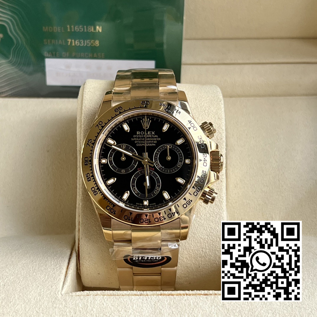 Rolex Daytona 116508 BT Factory 1:1 Best Edition Black Dial