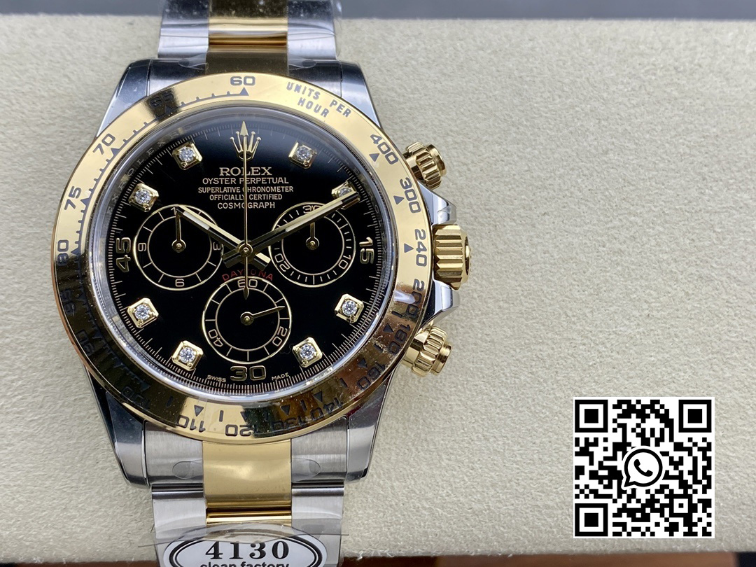 Rolex Daytona 116503 Clean Factory 1:1 Best Edition Black Diamonds Dial