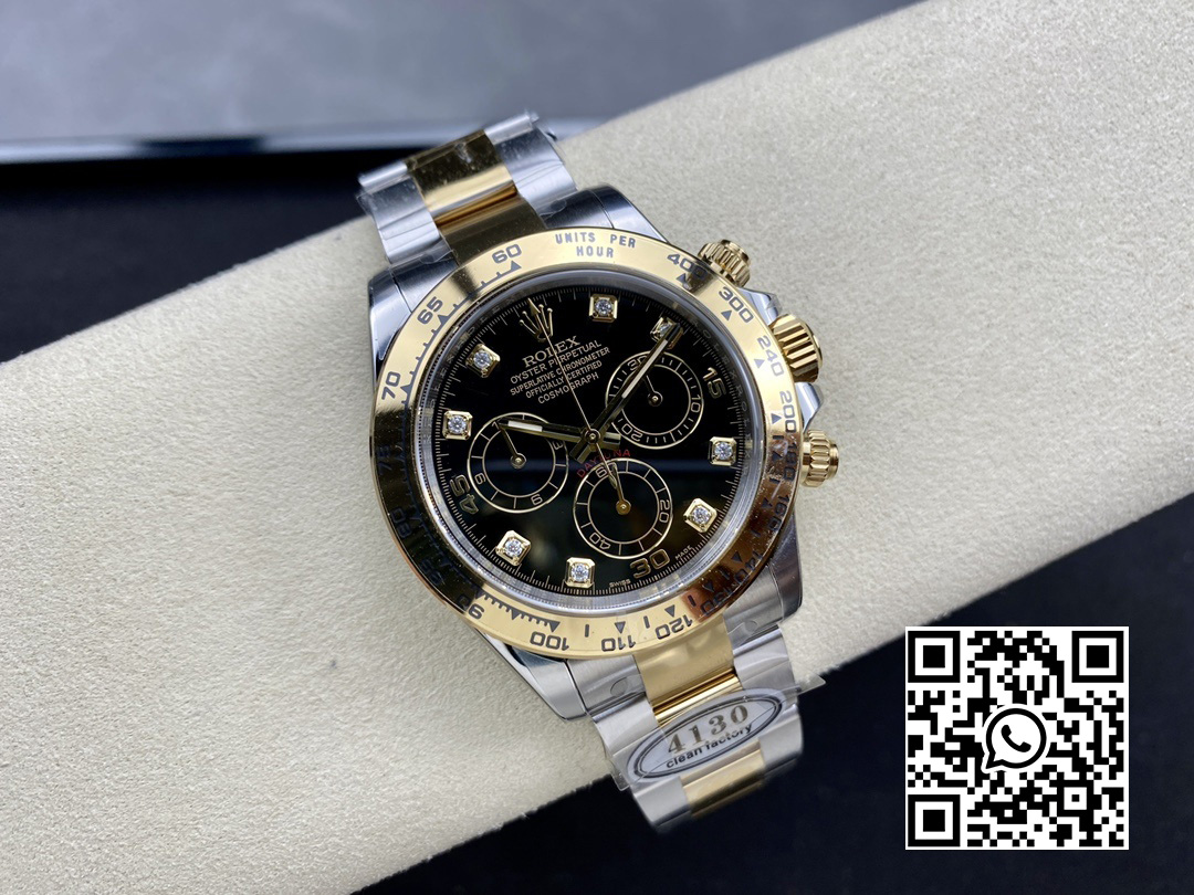 Rolex Daytona 116503 Clean Factory 1:1 Best Edition Black Diamonds Dial