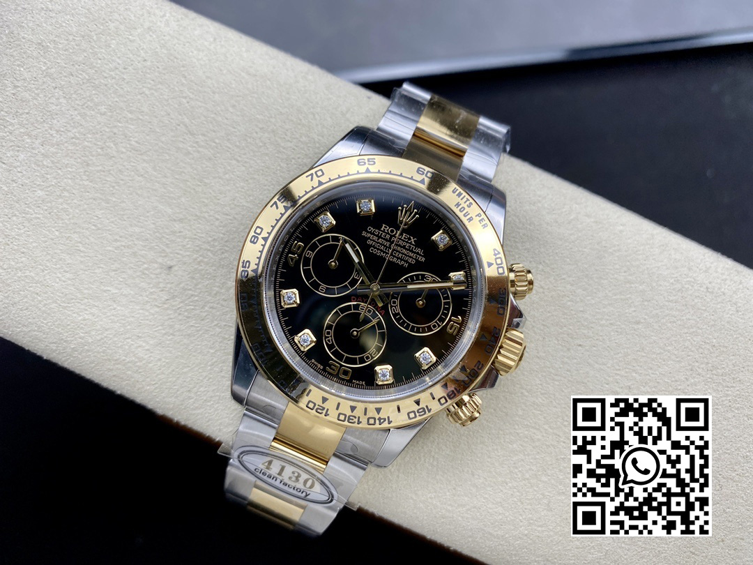 Rolex Daytona 116503 Clean Factory 1:1 Best Edition Black Diamonds Dial