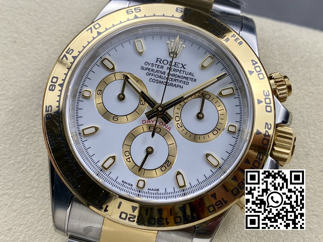 Rolex Daytona 116503 SS/YG Clean Factory 1:1 Best Edition White Stick Dial