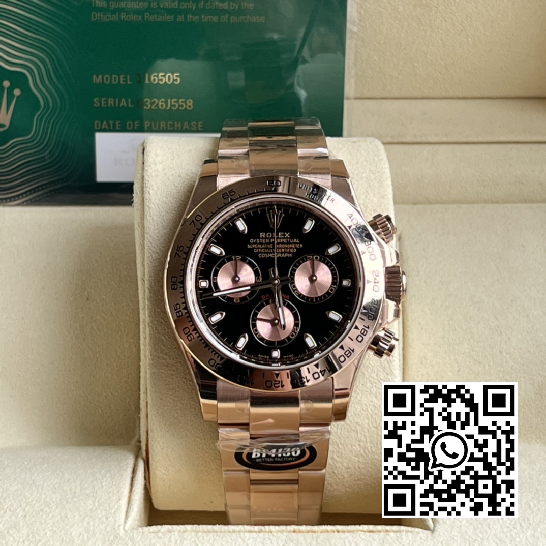 Rolex Daytona 116505 BT Factory 1:1 Best Edition Black/RG Dial