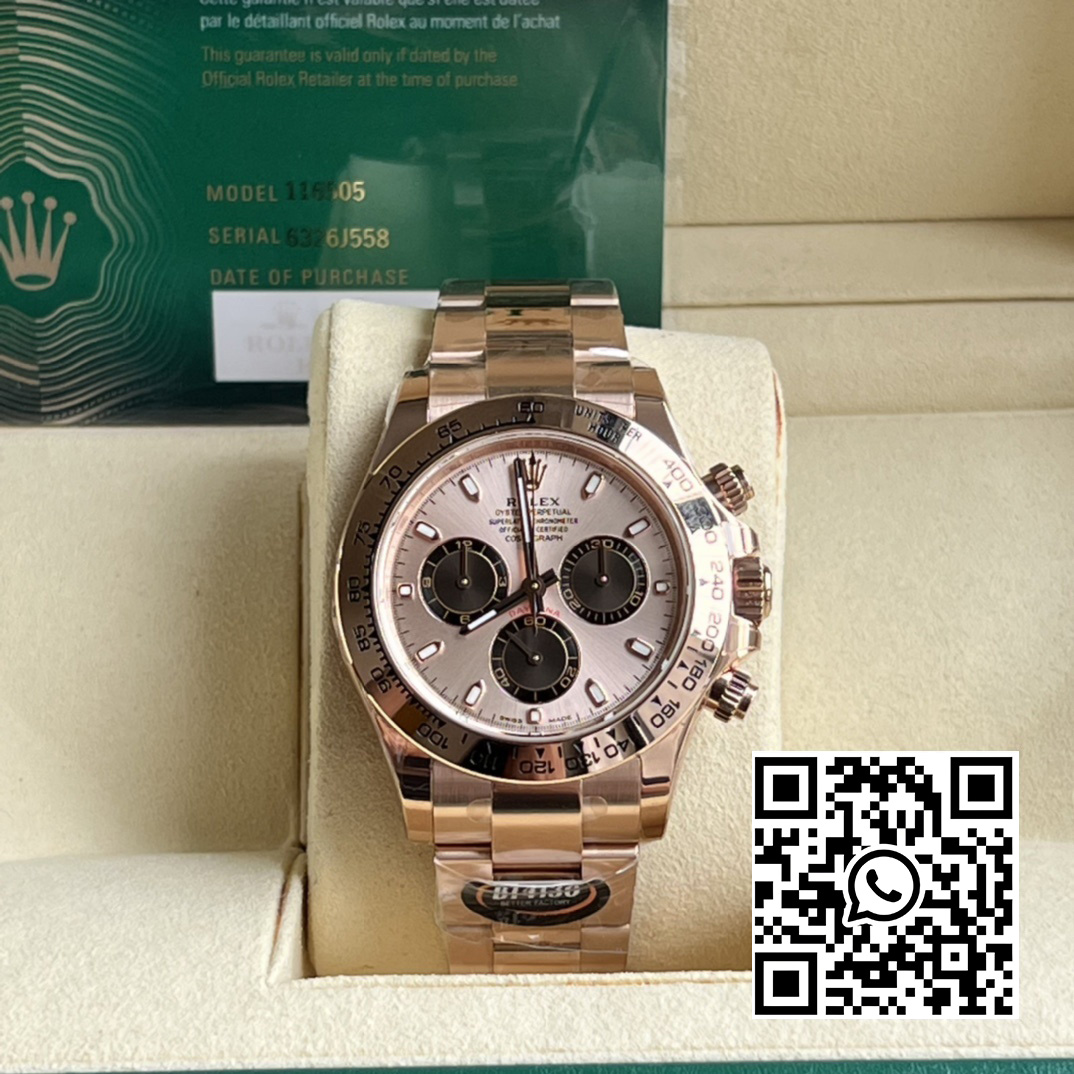 Rolex Daytona 116505 BT Factory 1:1 Best Edition RG Crystal Dial