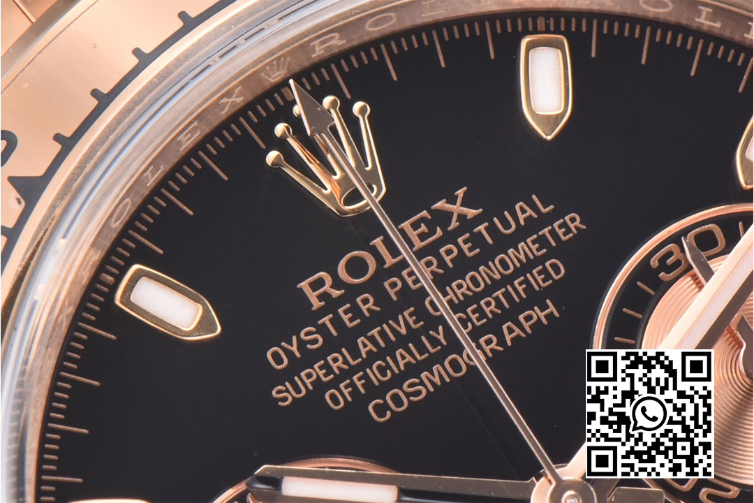 Rolex Daytona 116505 RG Clean Factory 1:1 Best Edition Black Stick Dial