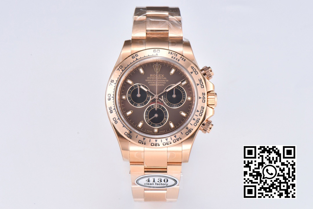 Rolex Daytona 116505 RG Clean Factory 1:1 Best Edition Brown Stick Dial