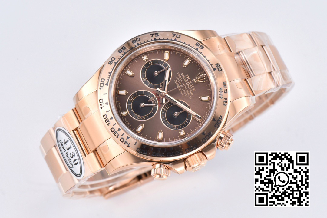 Rolex Daytona 116505 RG Clean Factory 1:1 Best Edition Brown Stick Dial