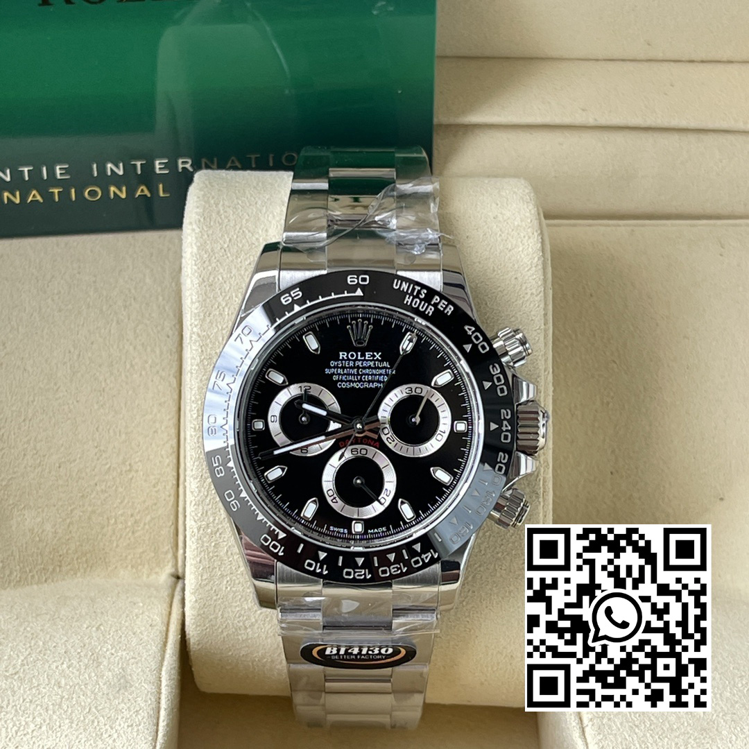 Rolex Daytona 116500 BT Factory 1:1 Best Edition 904L SS Case and Bracelet Black Dial