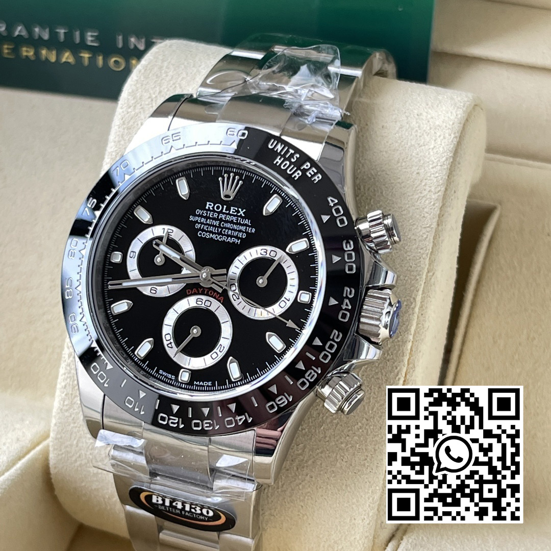 Rolex Daytona 116500 BT Factory 1:1 Best Edition 904L SS Case and Bracelet Black Dial