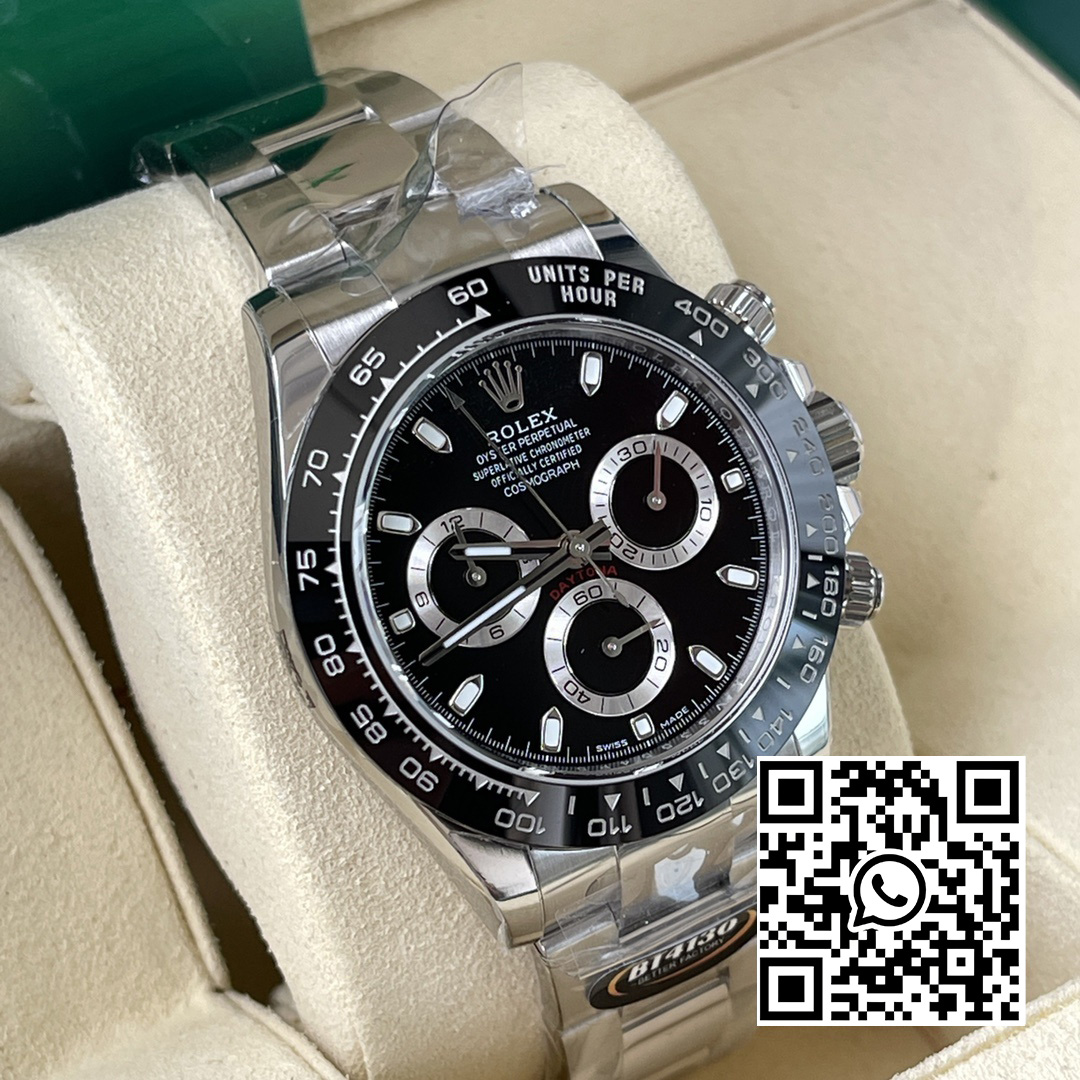 Rolex Daytona 116500 BT Factory 1:1 Best Edition 904L SS Case and Bracelet Black Dial