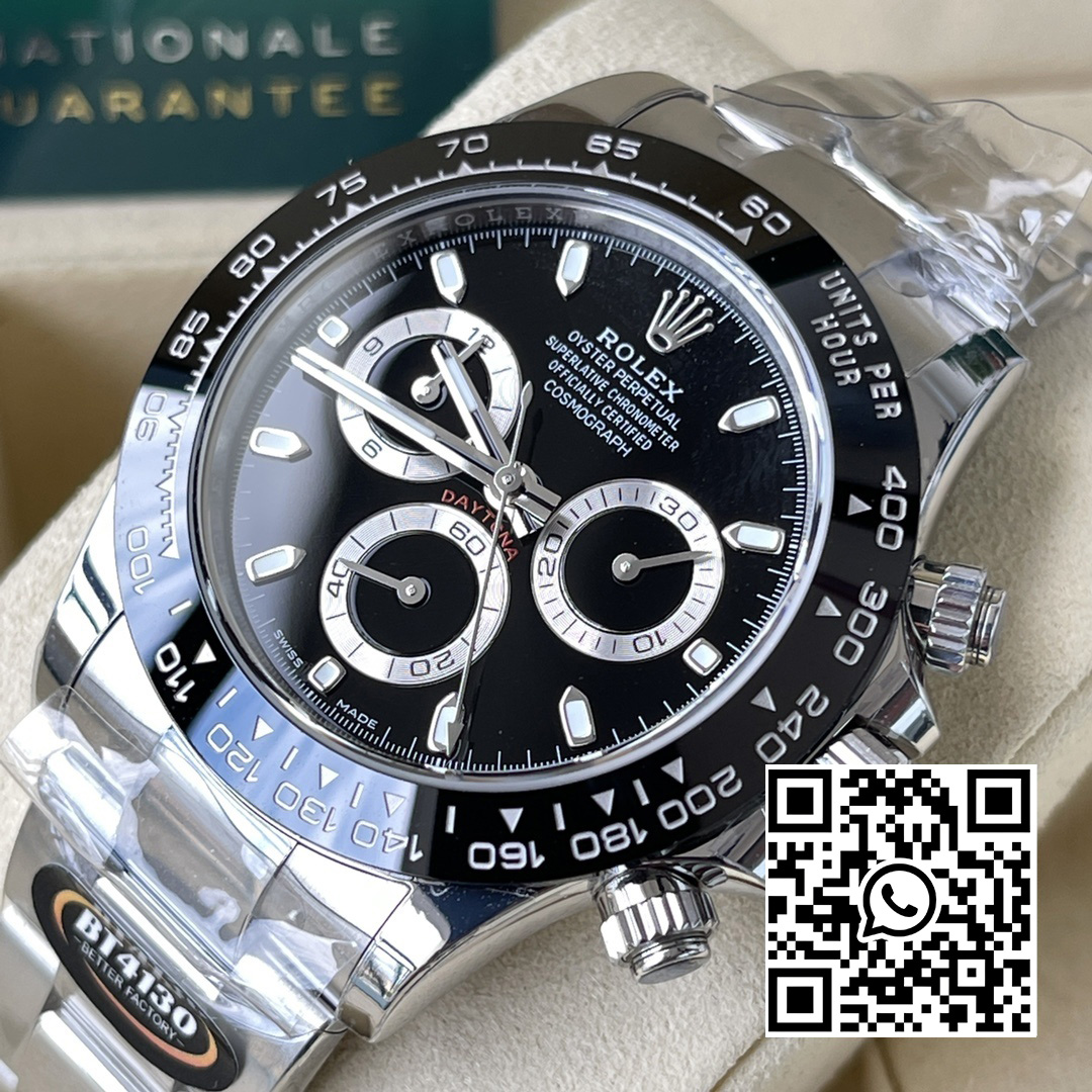 Rolex Daytona 116500 BT Factory 1:1 Best Edition 904L SS Case and Bracelet Black Dial