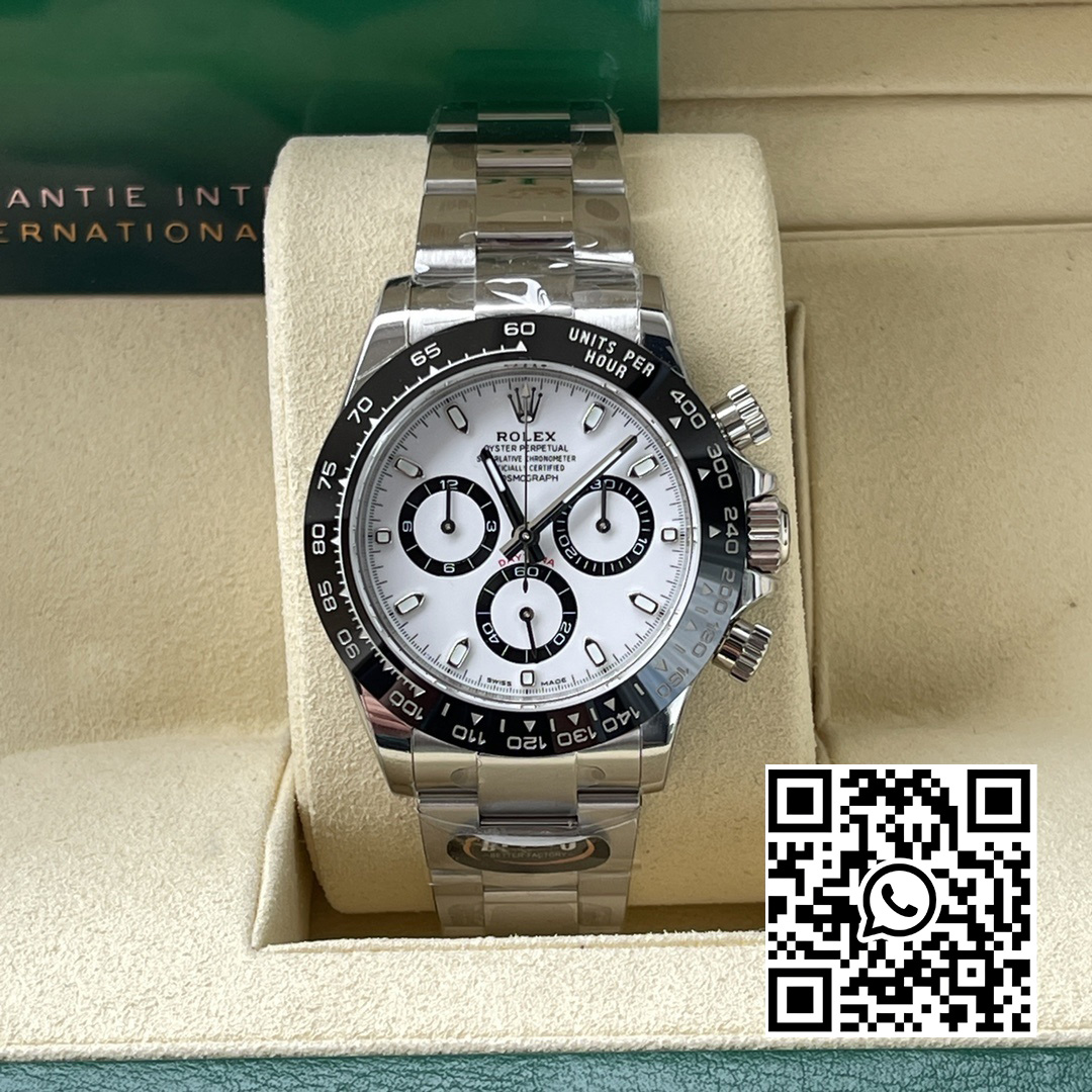 Rolex Daytona 116500 BT Factory 1:1 Best Edition 904L SS Case and Bracelet White Dial