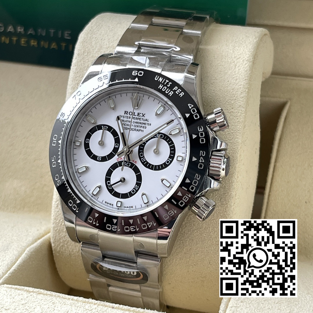 Rolex Daytona 116500 BT Factory 1:1 Best Edition 904L SS Case and Bracelet White Dial