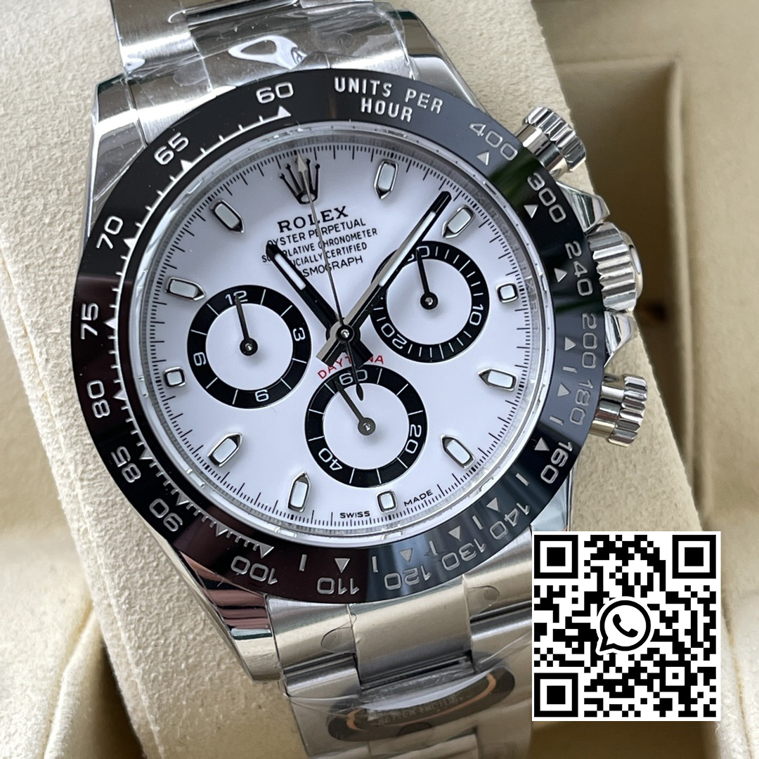 Rolex Daytona 116500 BT Factory 1:1 Best Edition 904L SS Case and Bracelet White Dial