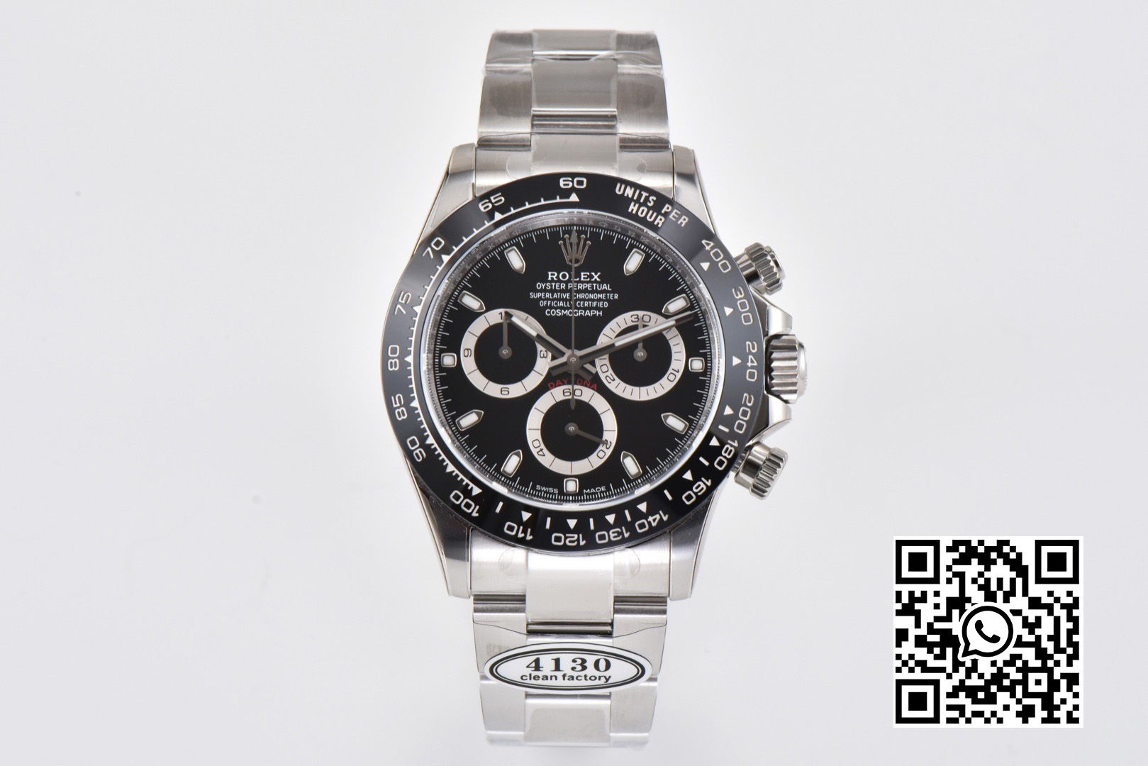 Rolex Daytona 116500 Clean Factory 1:1 Best Edition 904L SS Case and Bracelet Black Dial