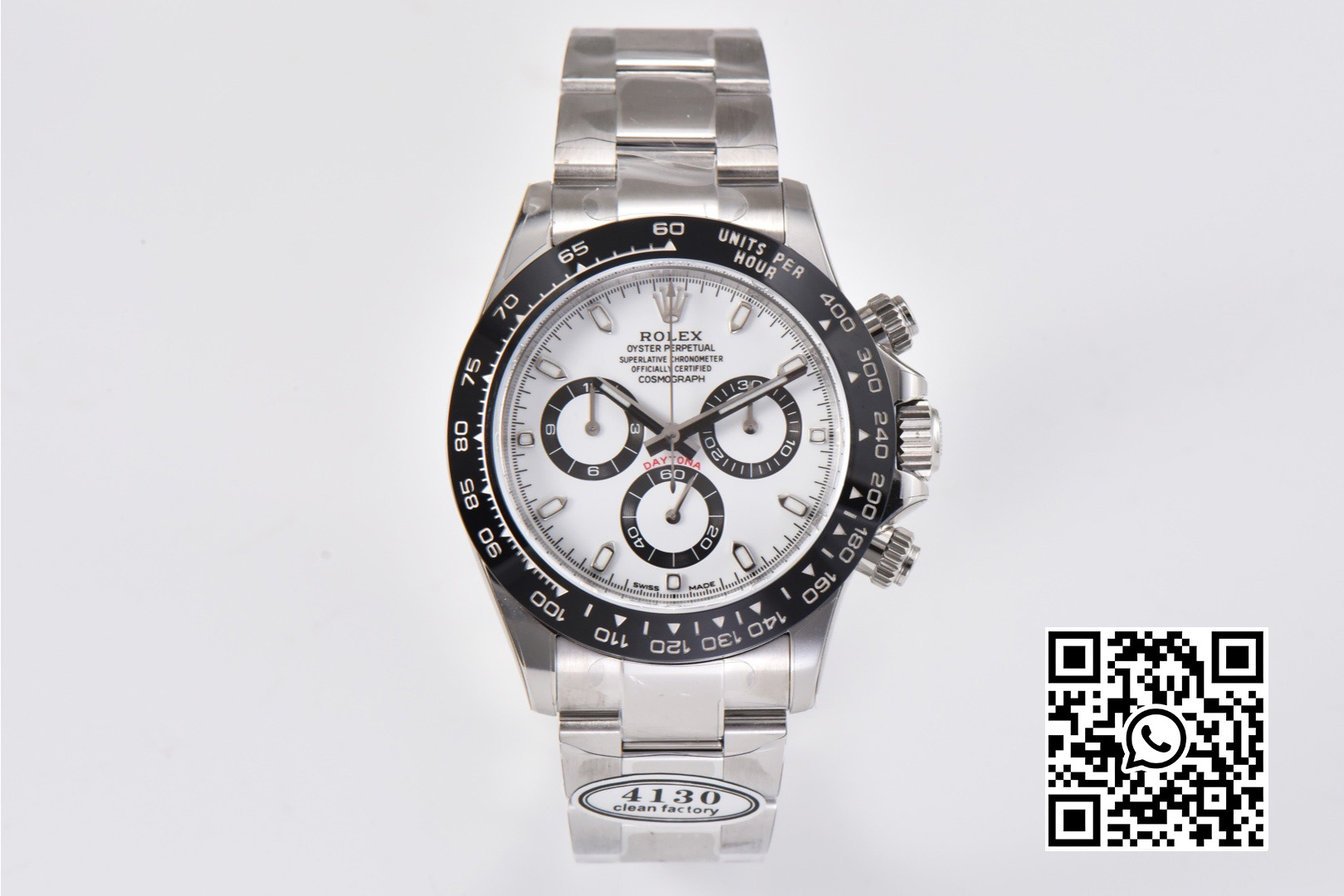 Rolex Daytona 116500 Clean Factory 1:1 Best Edition 904L SS Case and Bracelet White Dial