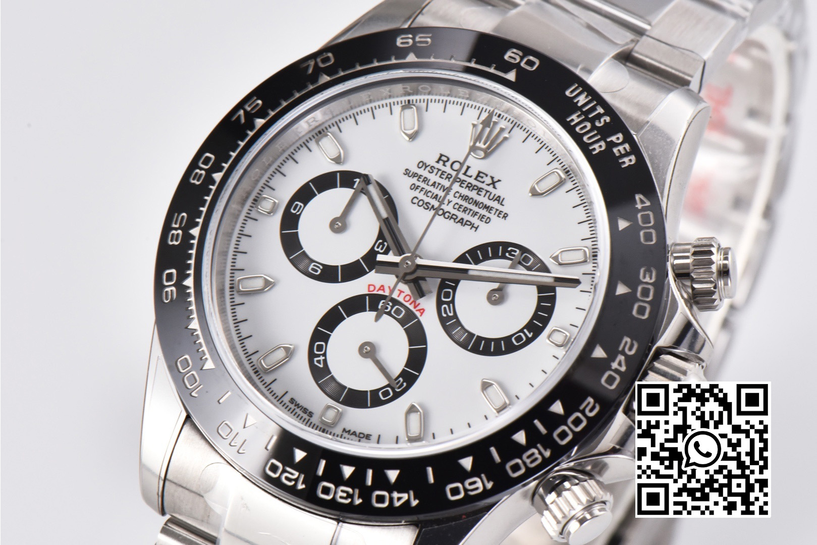 Rolex Daytona 116500 Clean Factory 1:1 Best Edition 904L SS Case and Bracelet White Dial