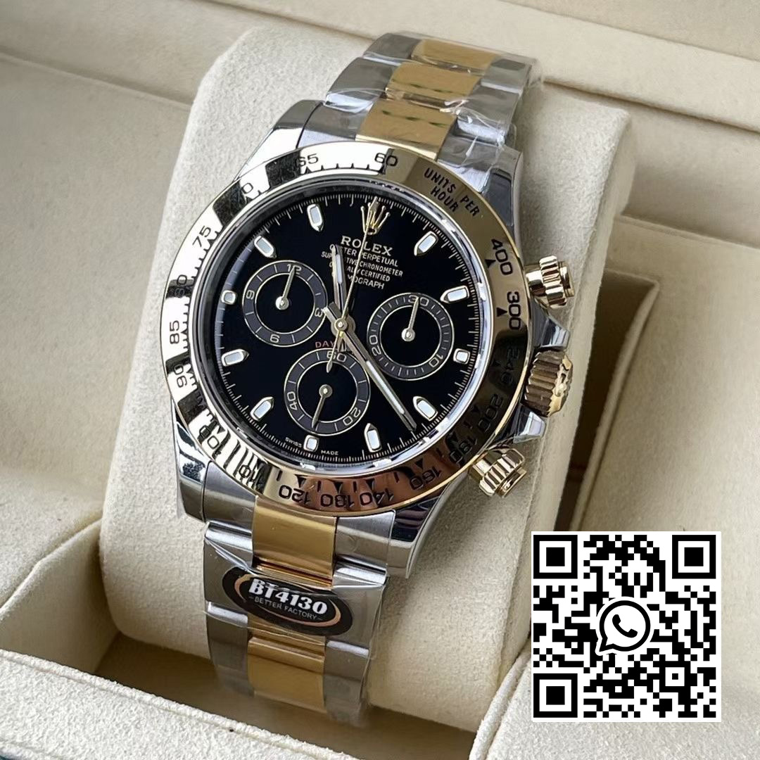 Rolex Daytona 116503 BT Factory 1:1 Best Edition 904L SS Case and Bracelet Black Dial