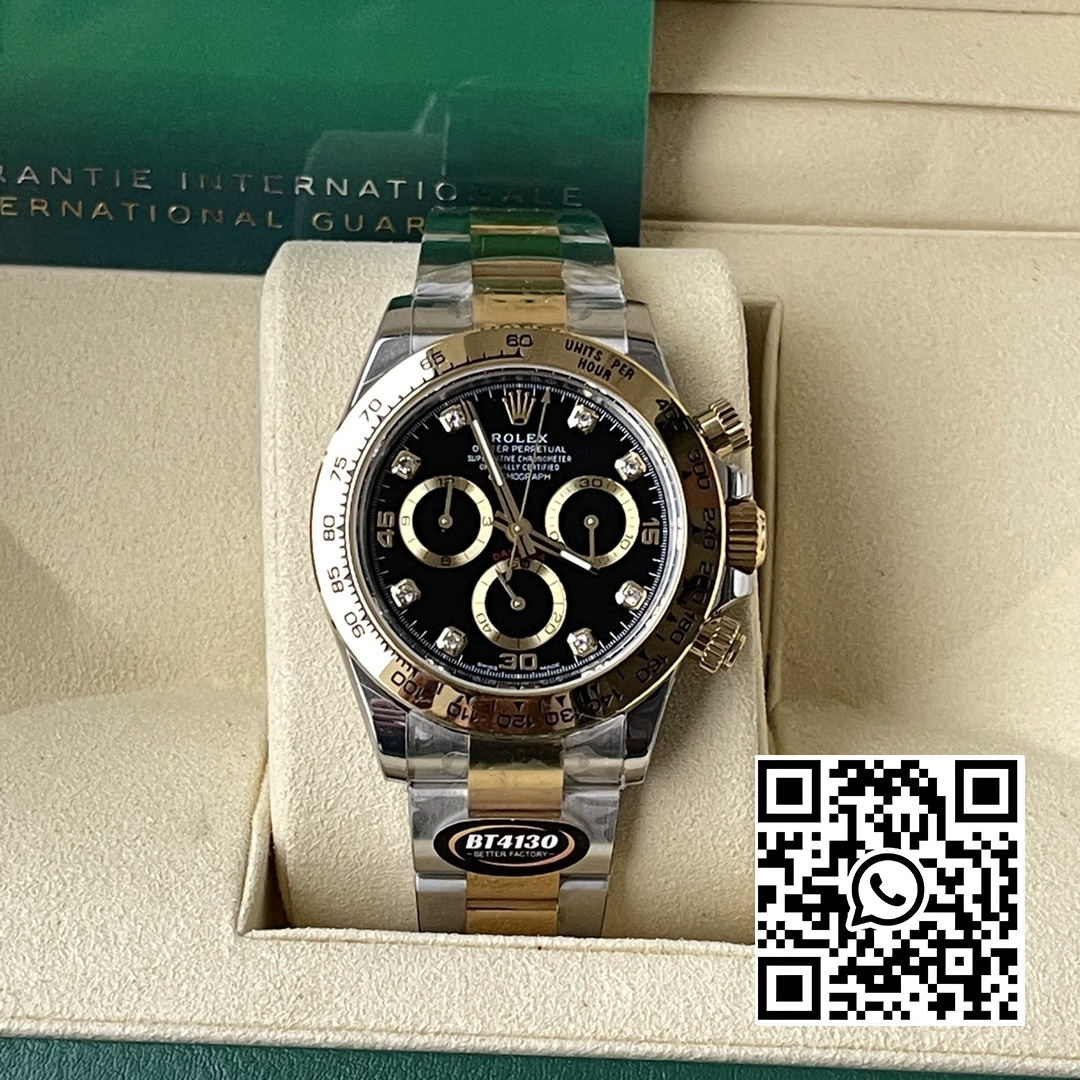 Rolex Daytona 116503 BT Factory 1:1 Best Edition 904L SS Case and Bracelet Black Diamonds Dial