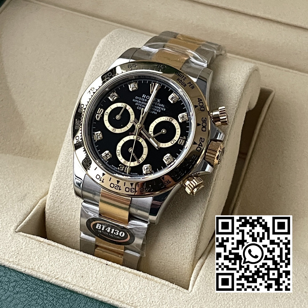 Rolex Daytona 116503 BT Factory 1:1 Best Edition 904L SS Case and Bracelet Black Diamonds Dial