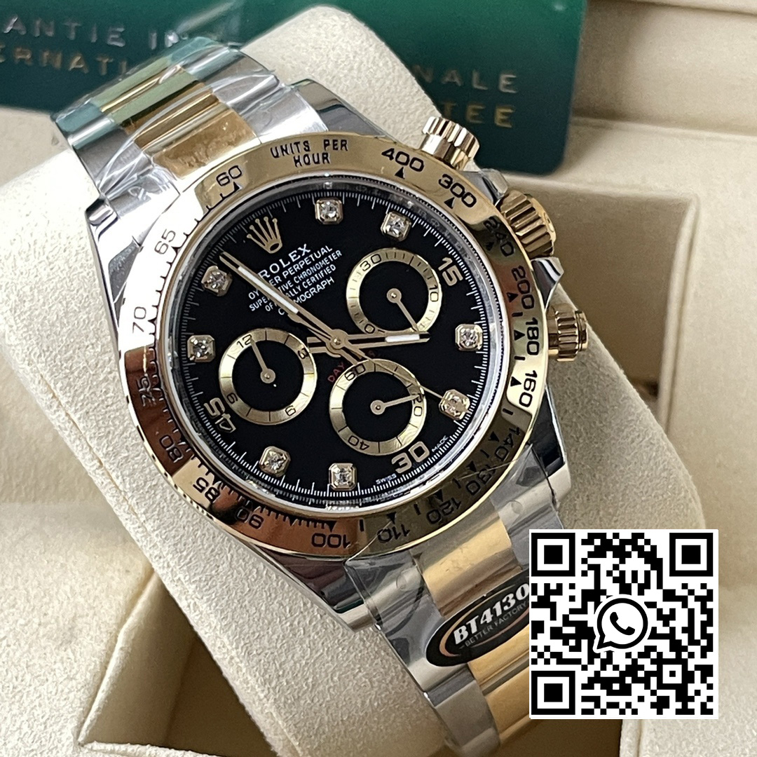 Rolex Daytona 116503 BT Factory 1:1 Best Edition 904L SS Case and Bracelet Black Diamonds Dial